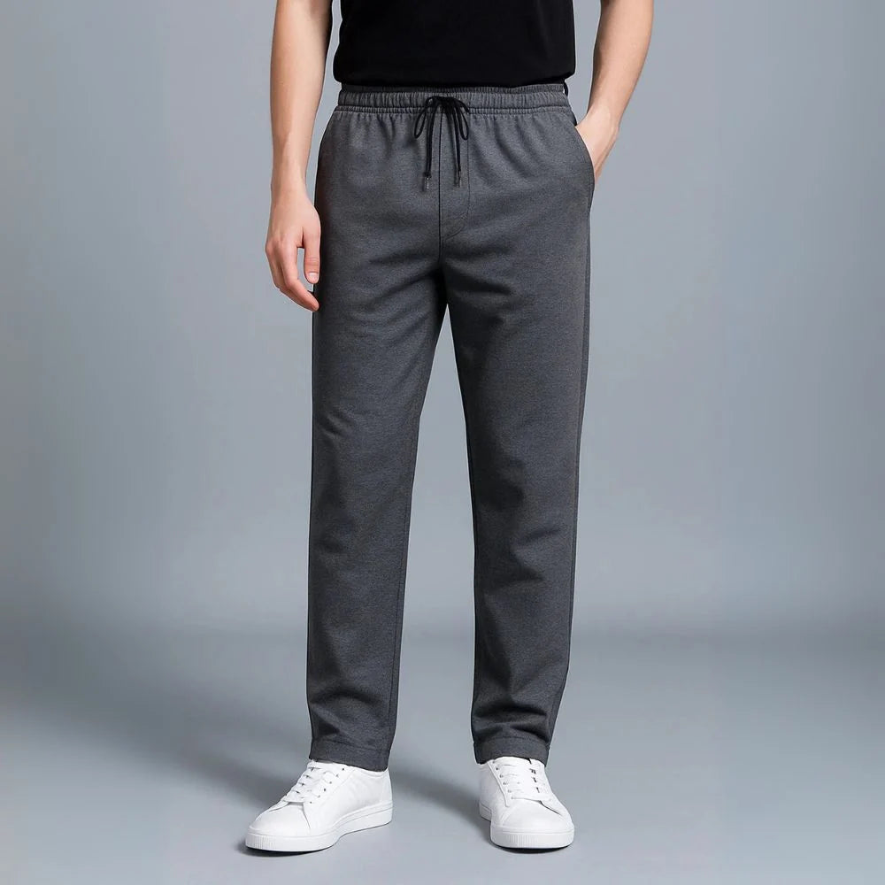 Men's Joggers with Elasticated Drawstring Waist and Straight Leg