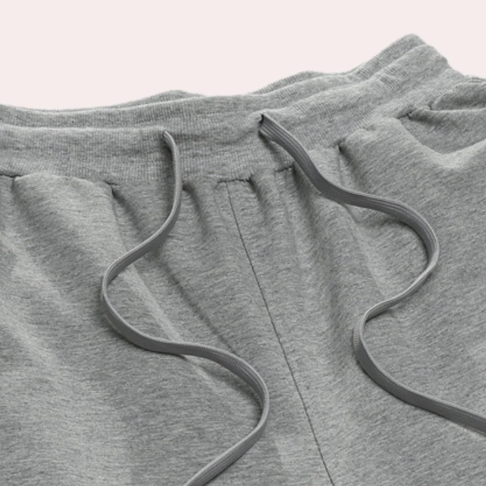 Men's Joggers with Elasticated Drawstring Waist and Straight Leg