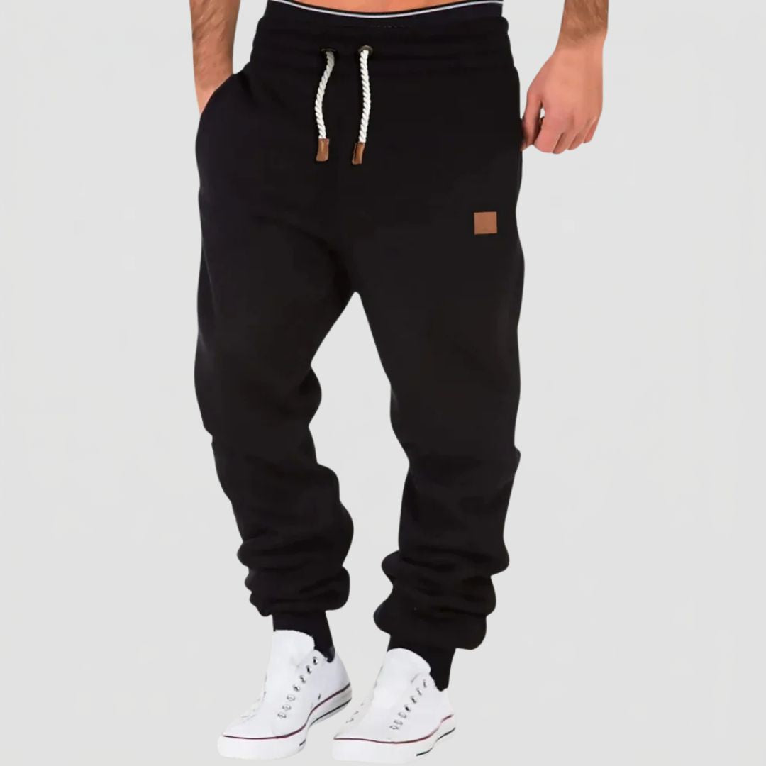 Men's Slim Fit Joggers with Drawstring Waist and Cuffed Hem