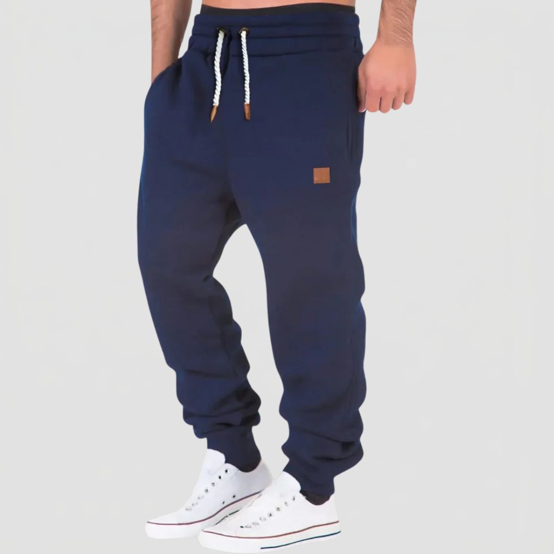 Men's Slim Fit Joggers with Drawstring Waist and Cuffed Hem