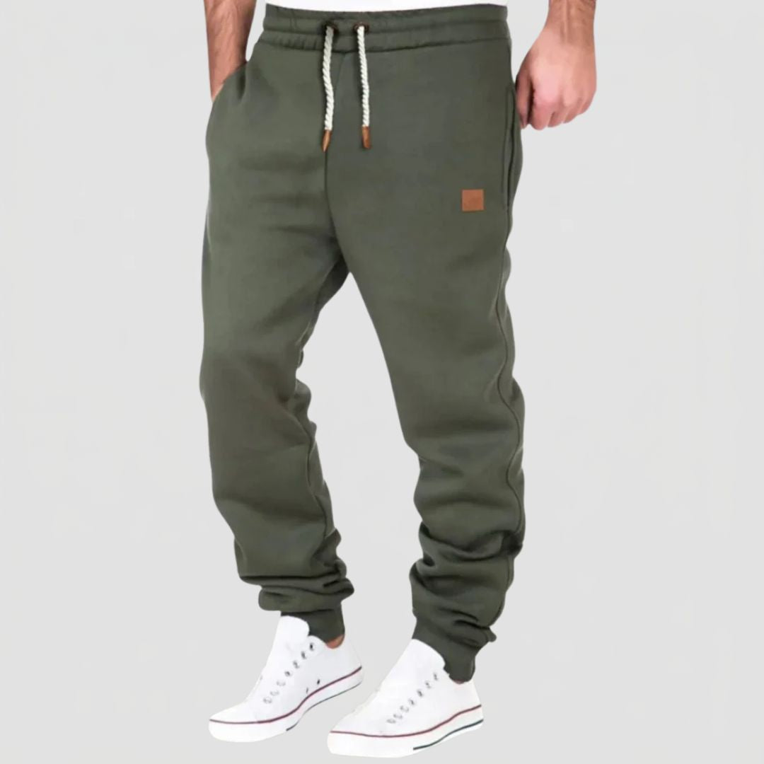 Men's Slim Fit Joggers with Drawstring Waist and Cuffed Hem