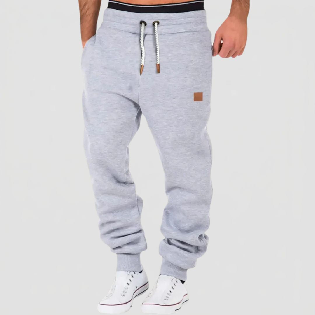 Men's Slim Fit Joggers with Drawstring Waist and Cuffed Hem