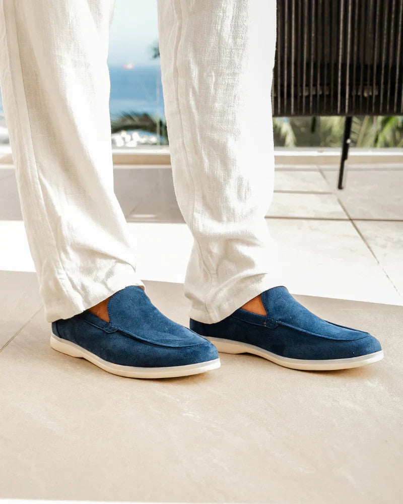 Men's Slip-On Loafers with Suede Finish