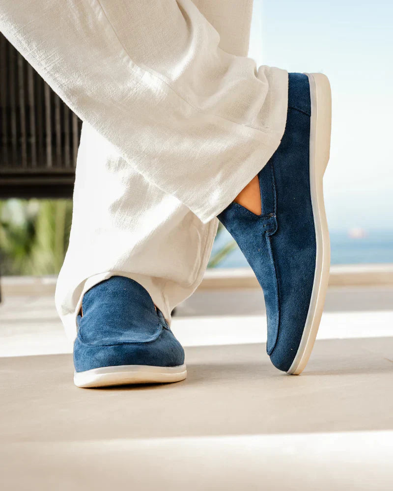Men's Slip-On Loafers with Suede Finish