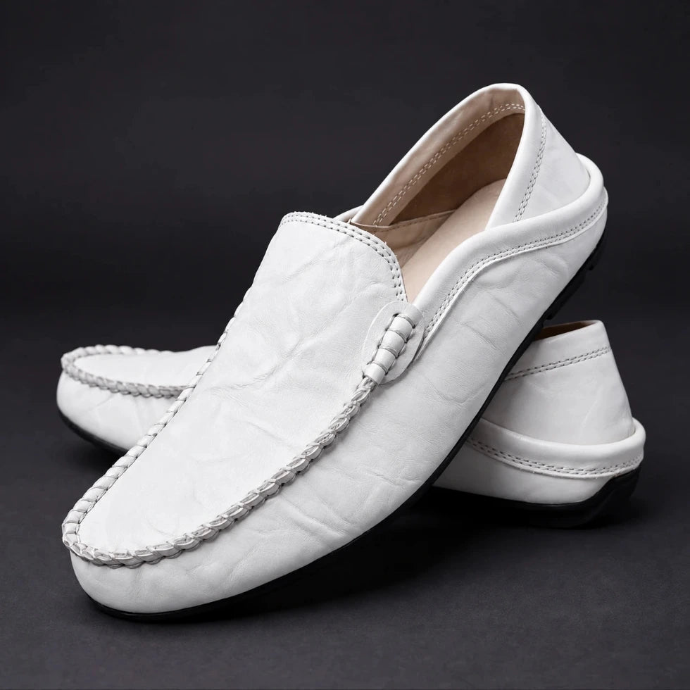 Men's Slip-On Moccasin Loafers with Stitch Detail