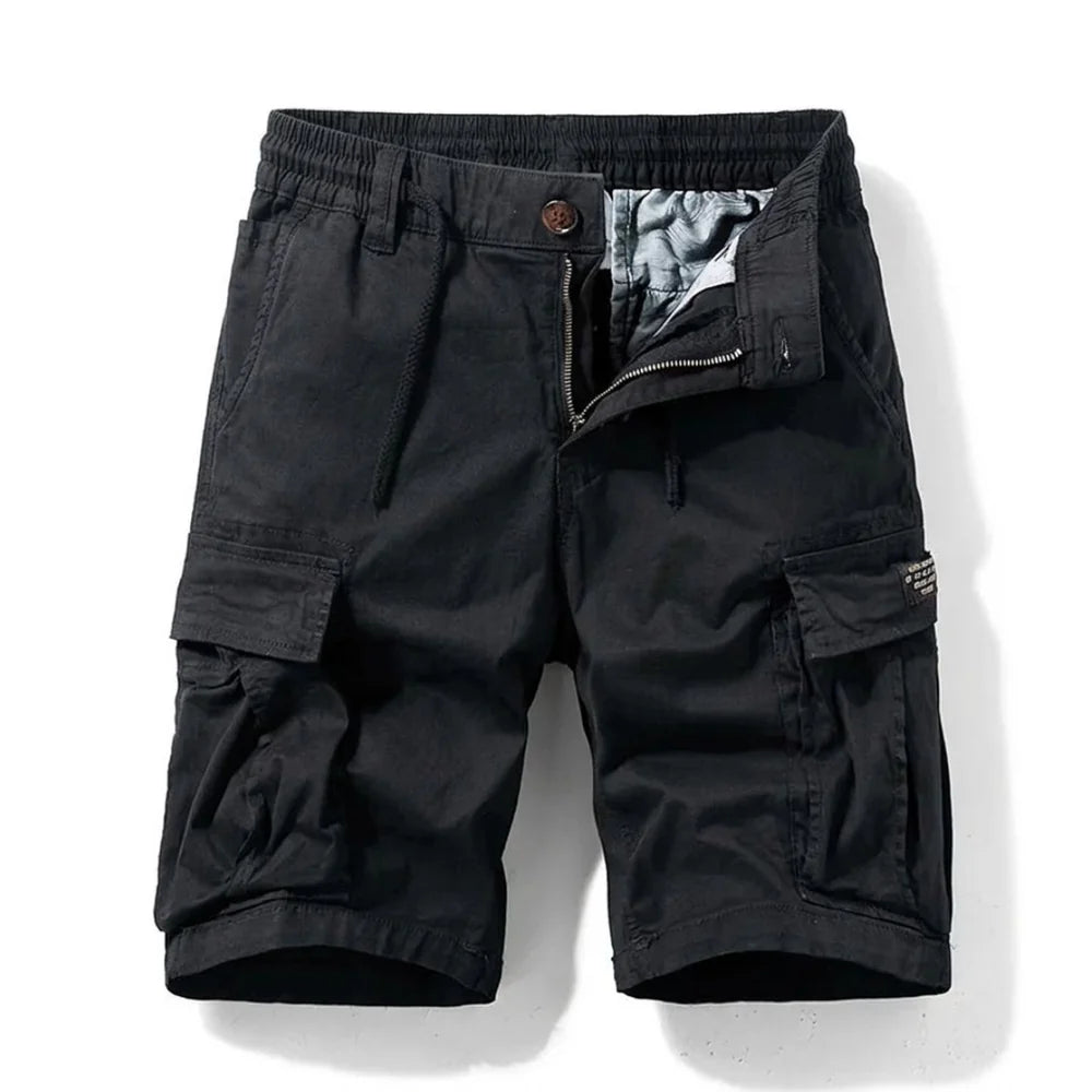 Men's Straight Fit Cargo Shorts with Drawstring