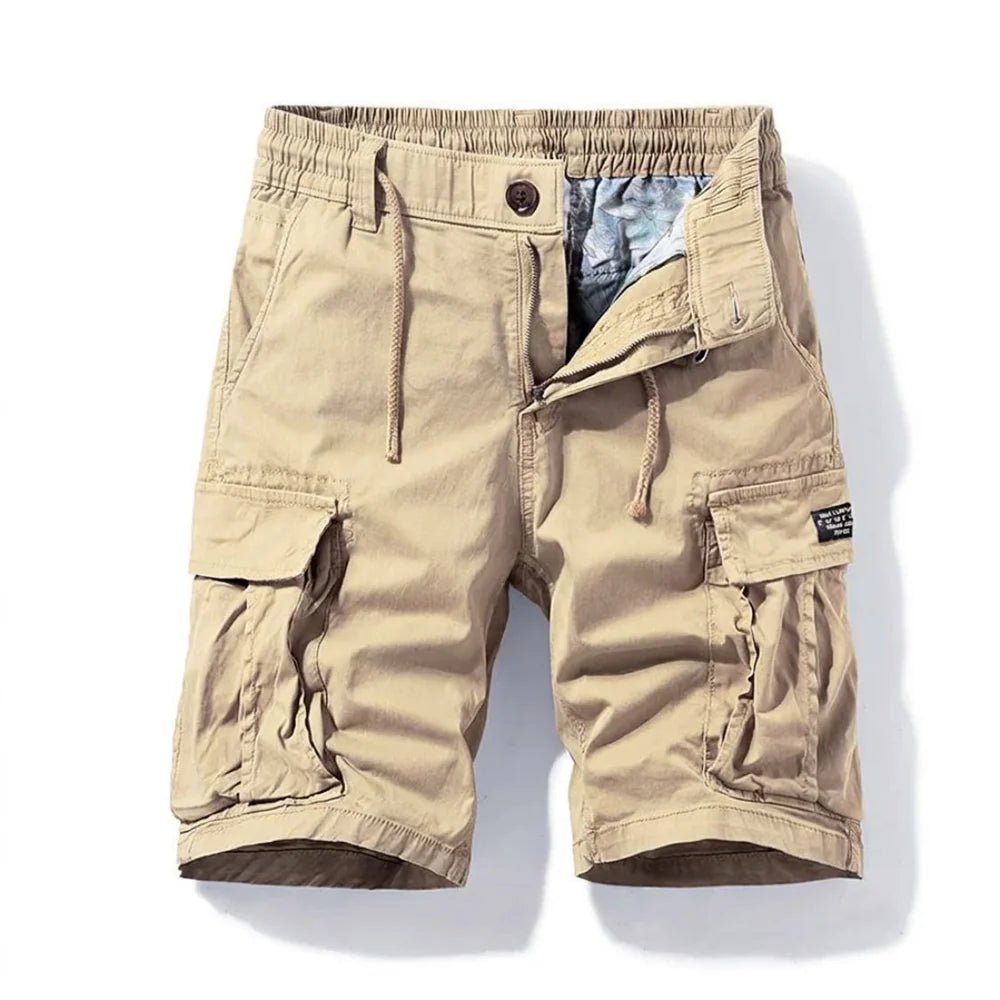 Men's Straight Fit Cargo Shorts with Drawstring