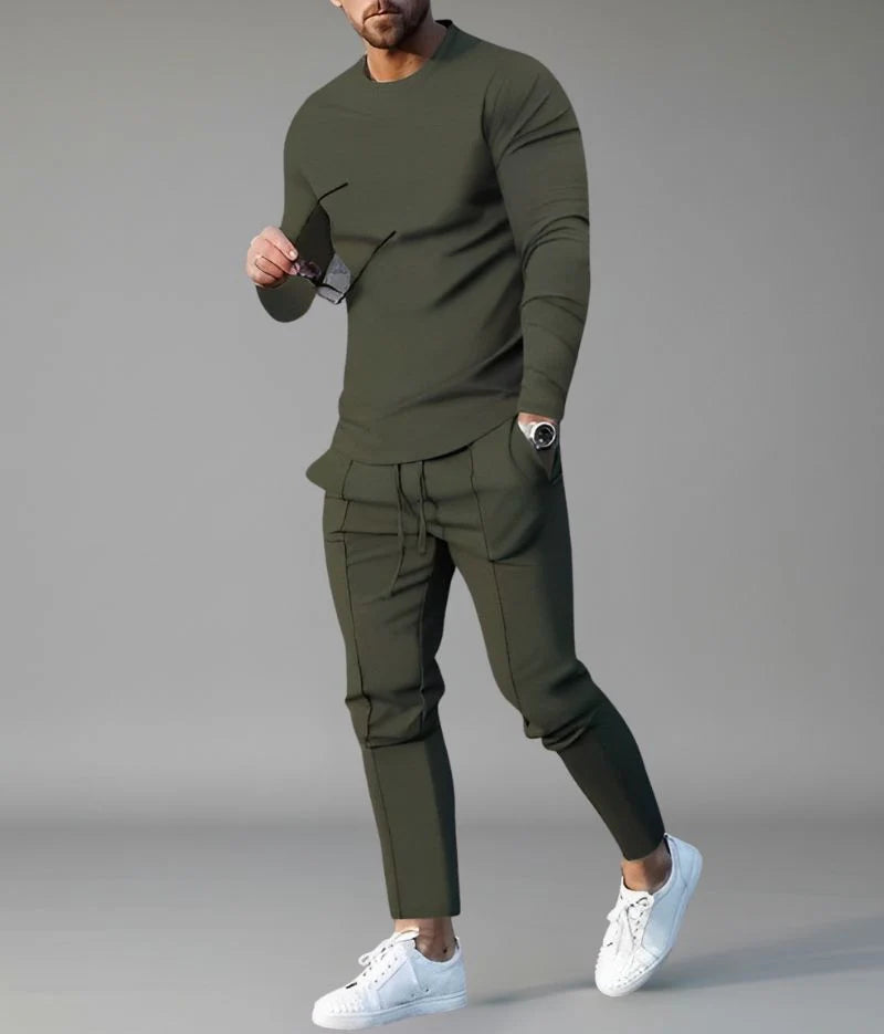 Men's Two Piece Set with Sweatshirt and Trousers
