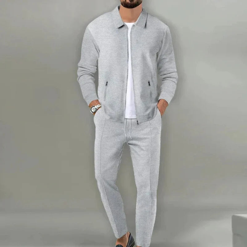 Men's Zip-up Jacket and Trousers Set