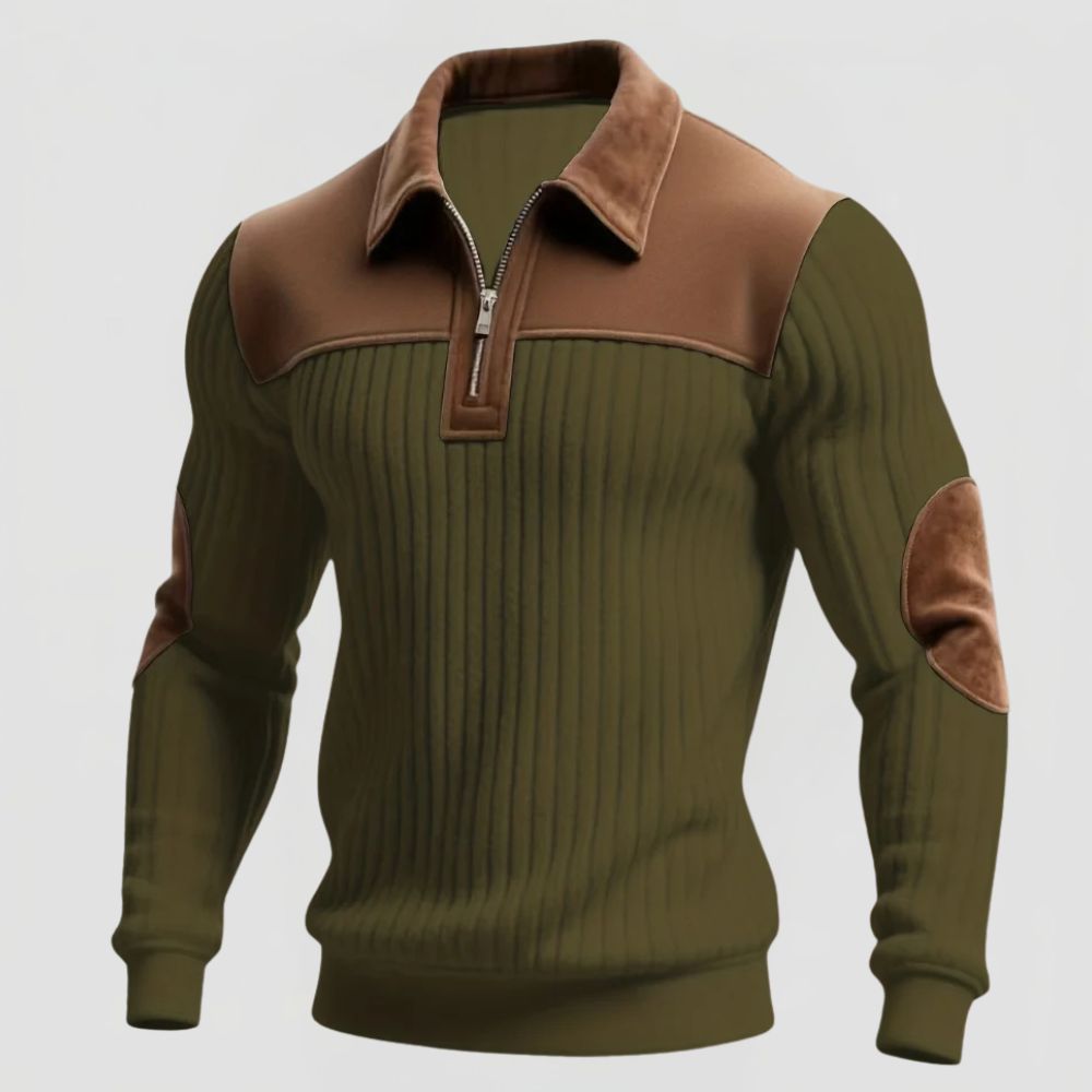 Men's Ribbed Half-Zip Jumper