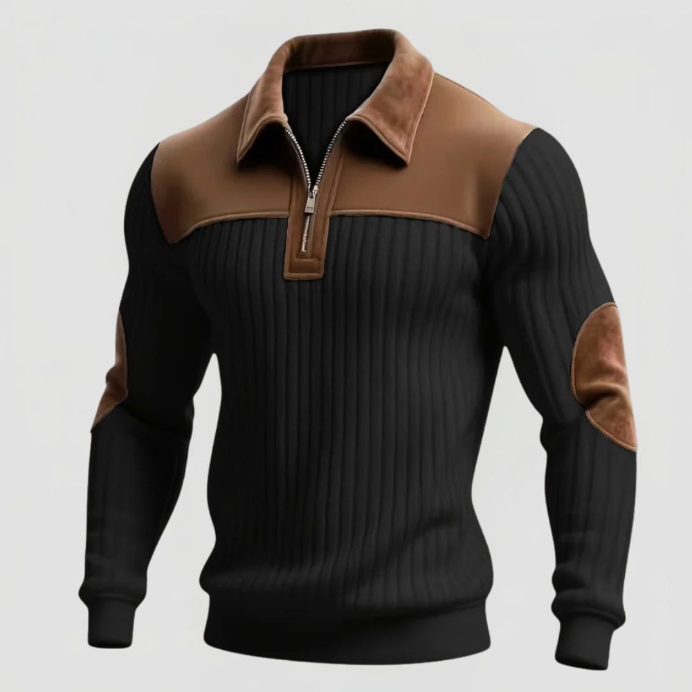 Men's Ribbed Half-Zip Jumper