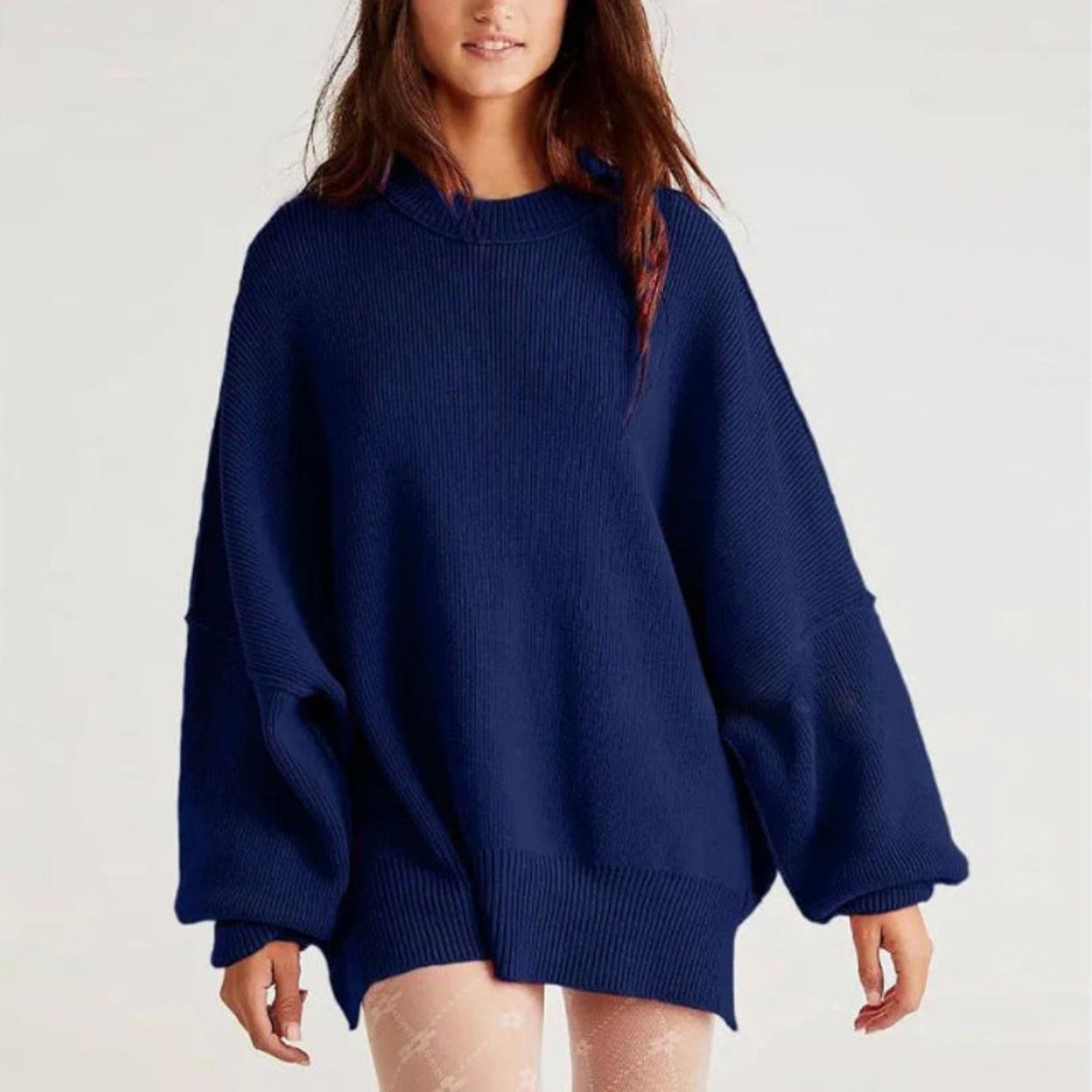 Pullover knit jumper oversized fit for women