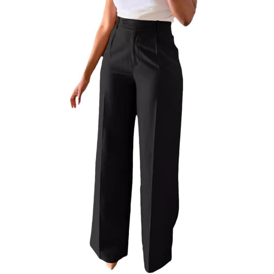 Womenâs High-Waist Structured Wide-Leg Trousers