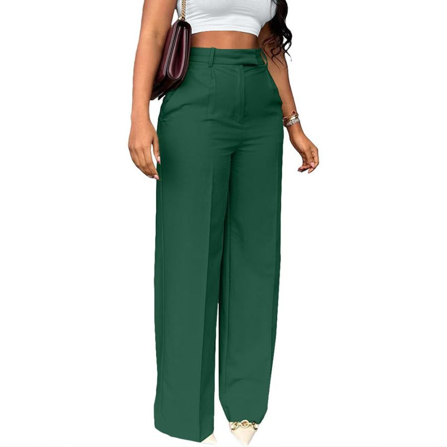 Women’s High-Waist Structured Wide-Leg Trousers