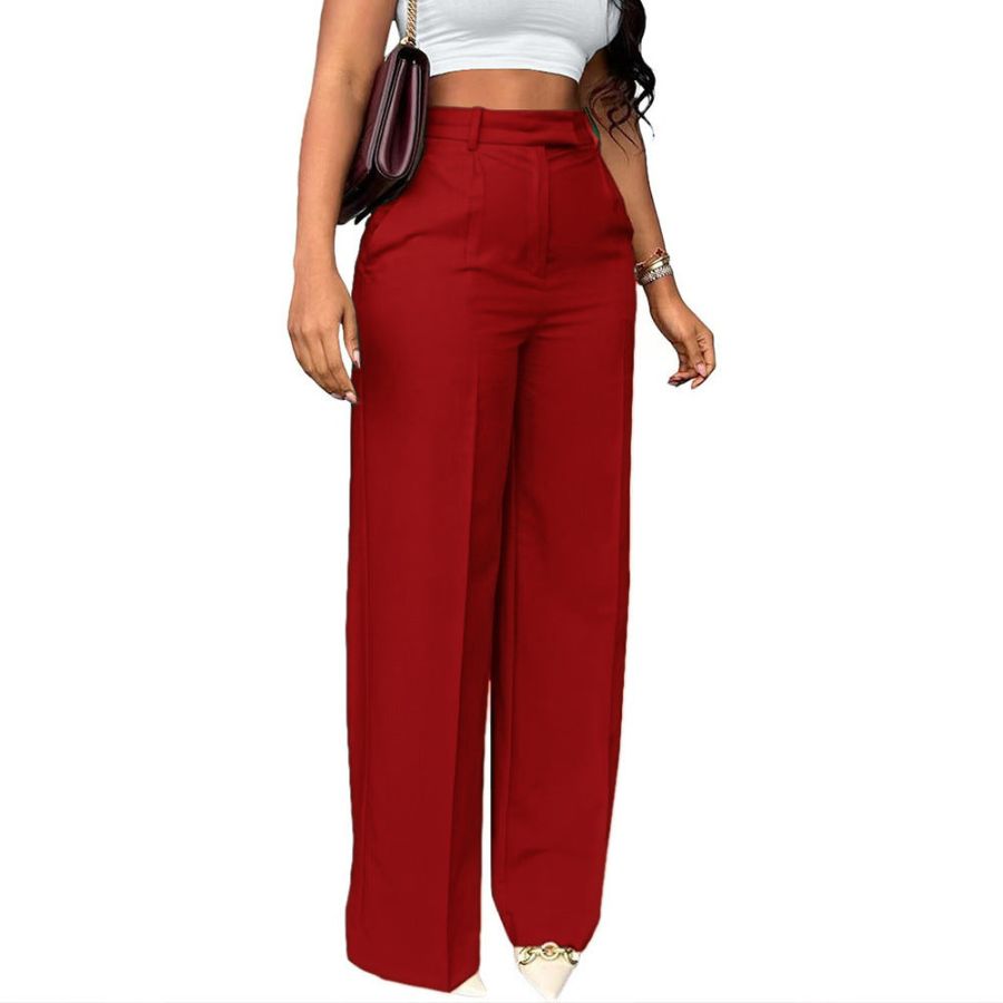 Women’s High-Waist Structured Wide-Leg Trousers