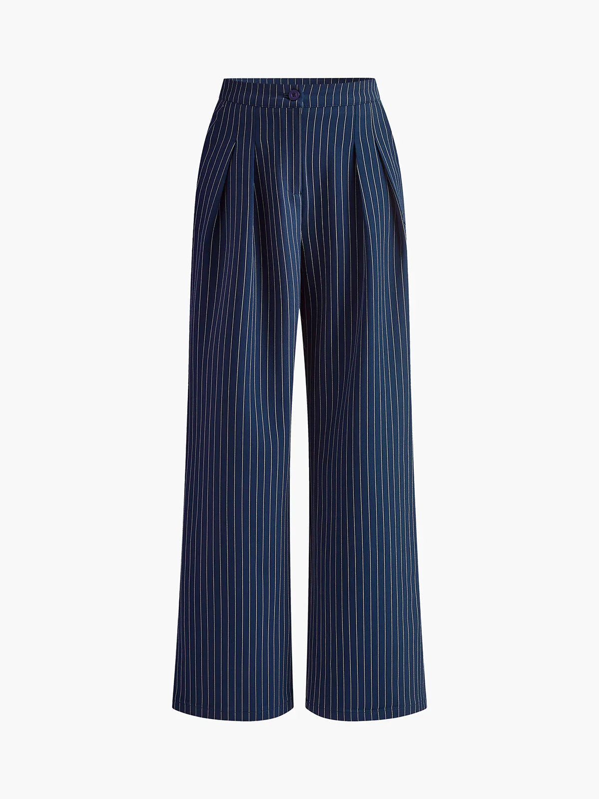 Women’s High Waist Pinstripe Wide Leg Trousers