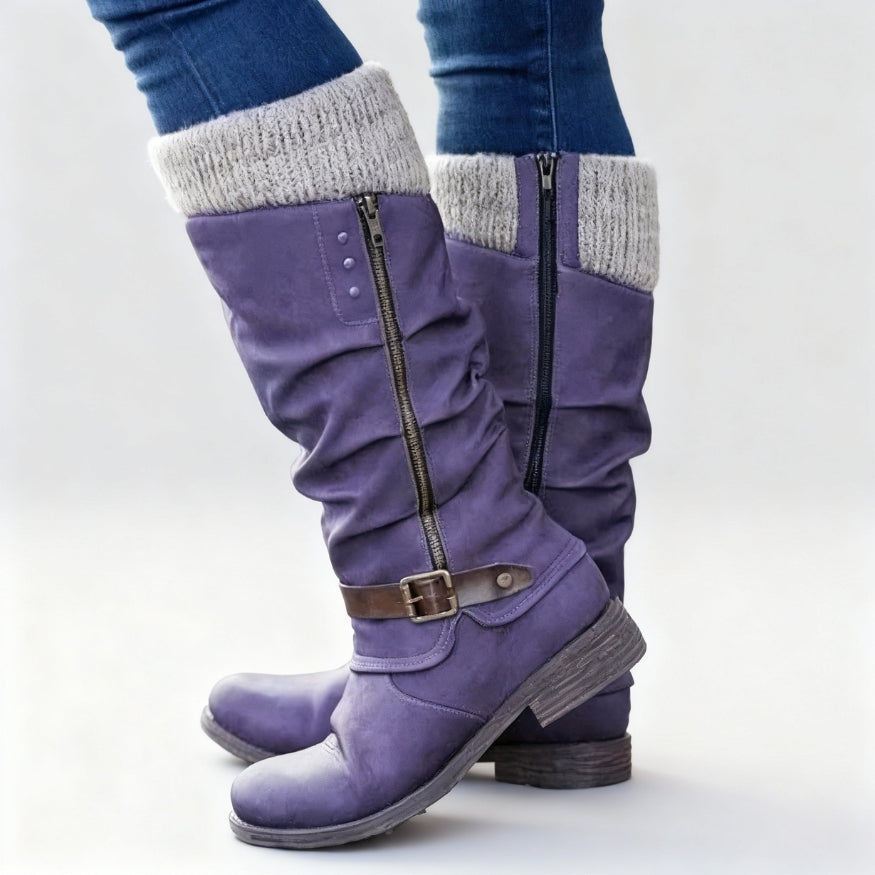 Womenâs Mid-Calf Boots with Rubber Soles