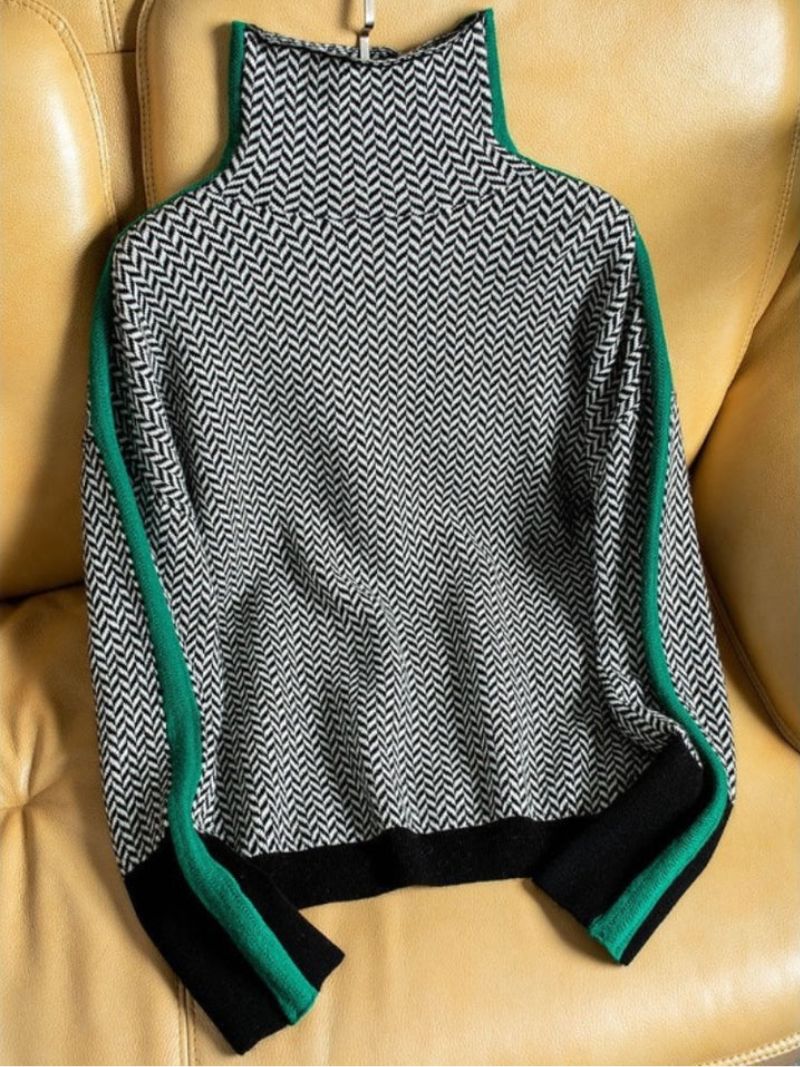 Women’s Patterned Turtleneck Jumper