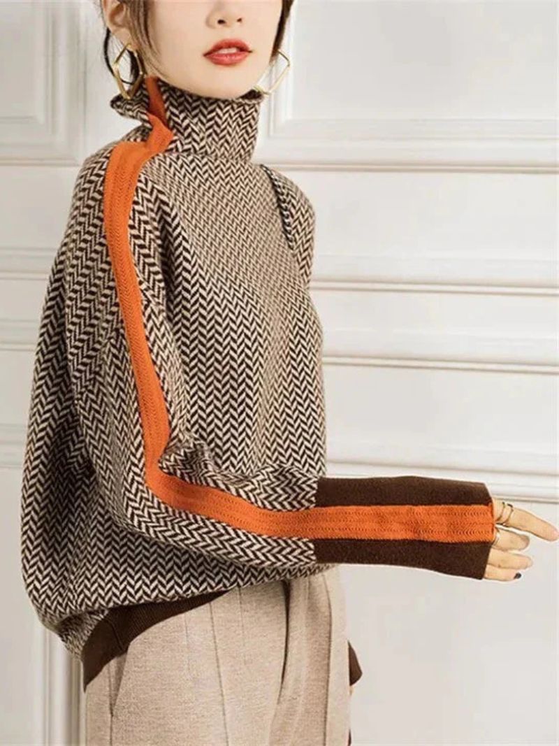 Women’s Patterned Turtleneck Jumper