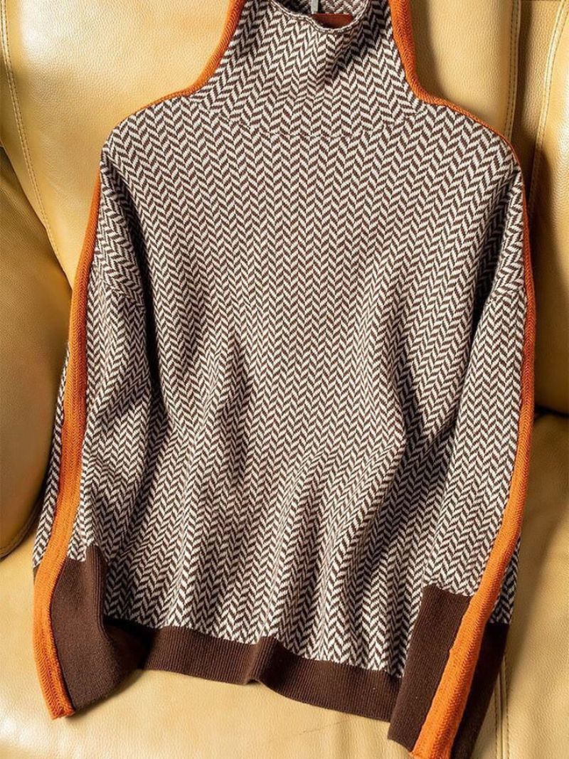 Women’s Patterned Turtleneck Jumper