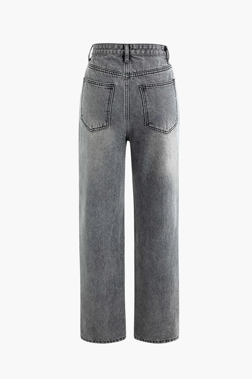 Women’s Straight-Leg Jeans with Asymmetric Waistband