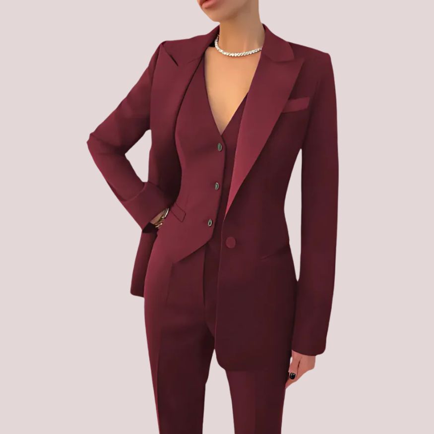 Women’s Three-Piece Suit with Structured Fit
