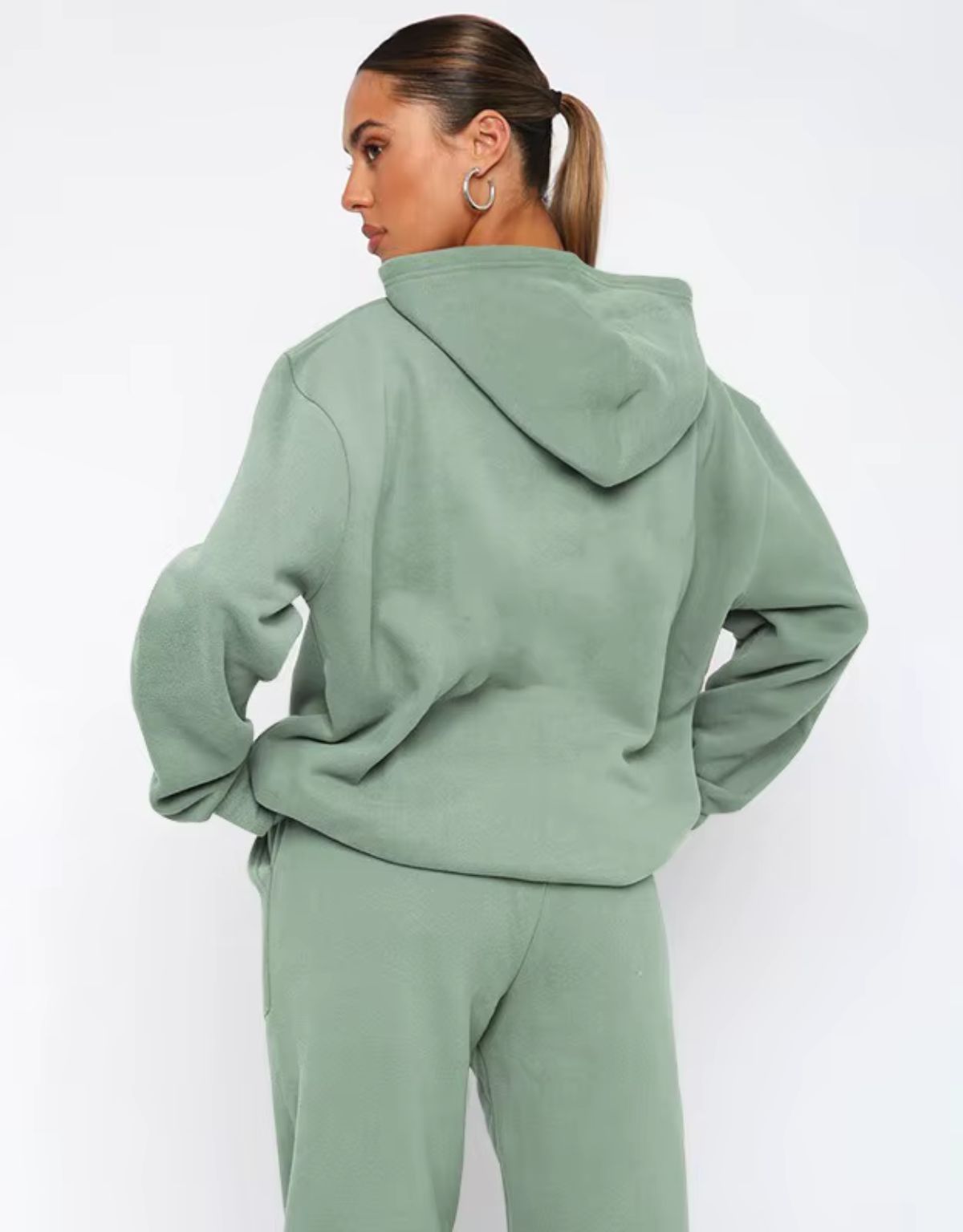 Women's Two Piece Hoodie and Joggers Set with Relaxed Fit
