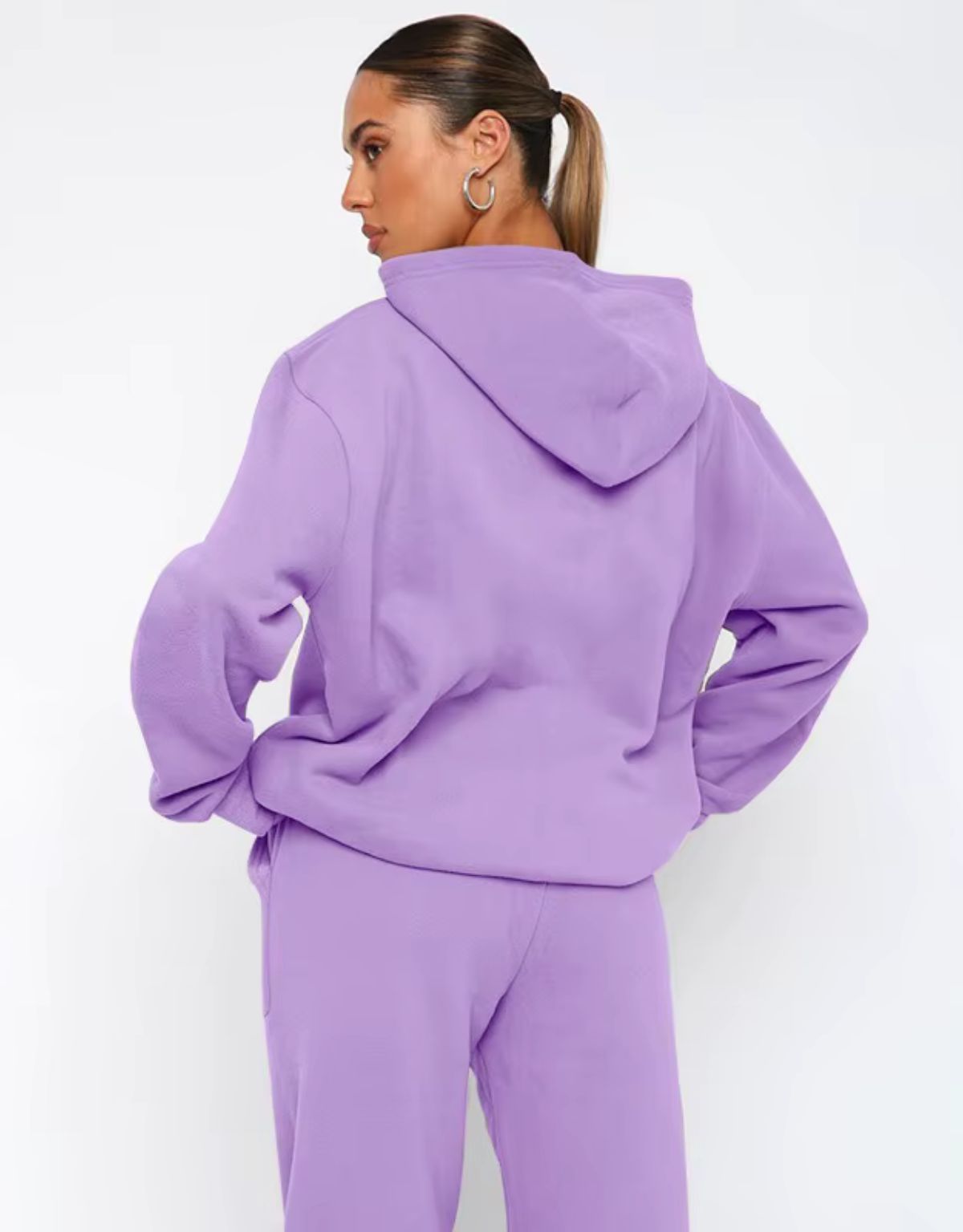 Women's Two Piece Hoodie and Joggers Set with Relaxed Fit