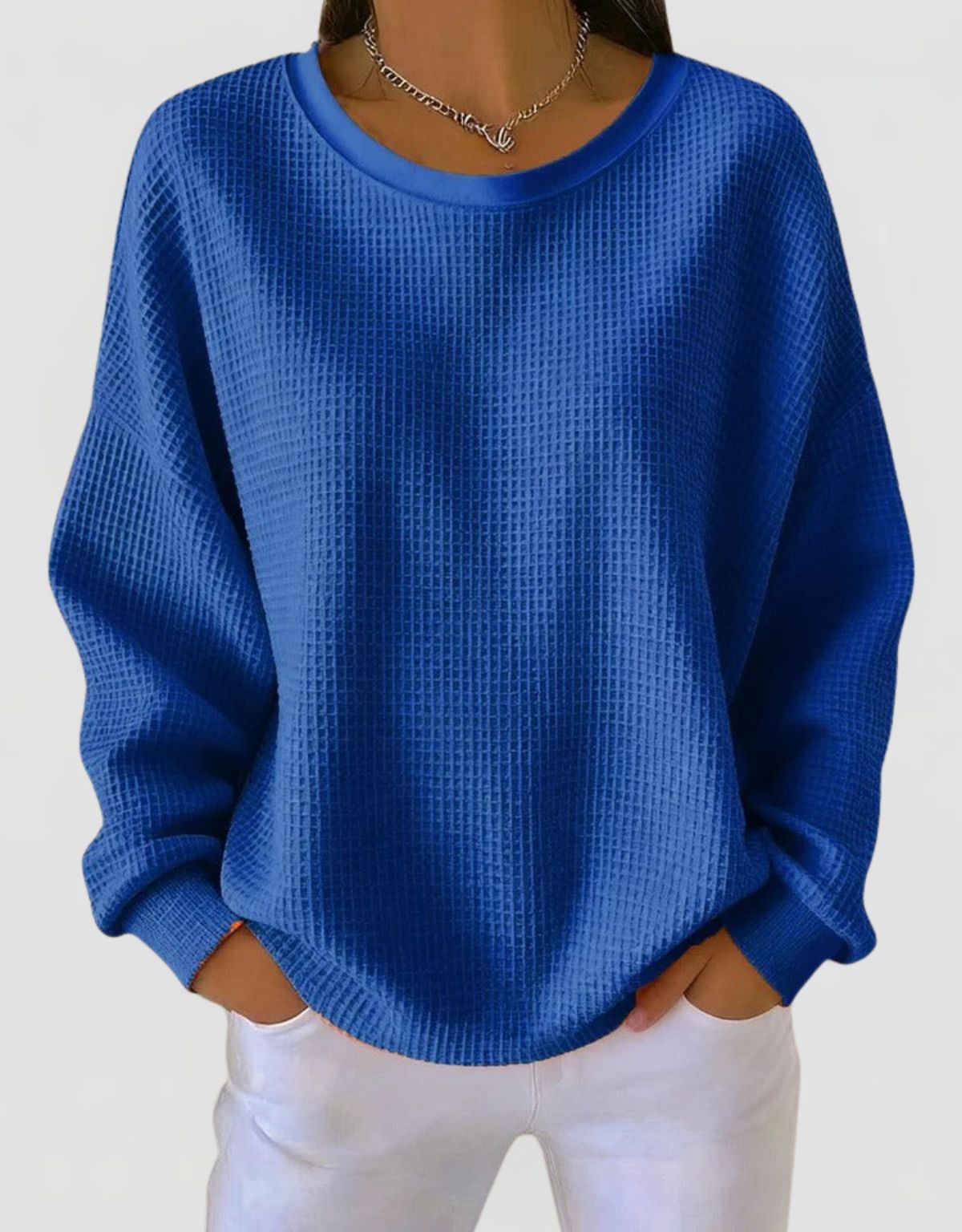 Women's Waffle Knit Oversized Jumper