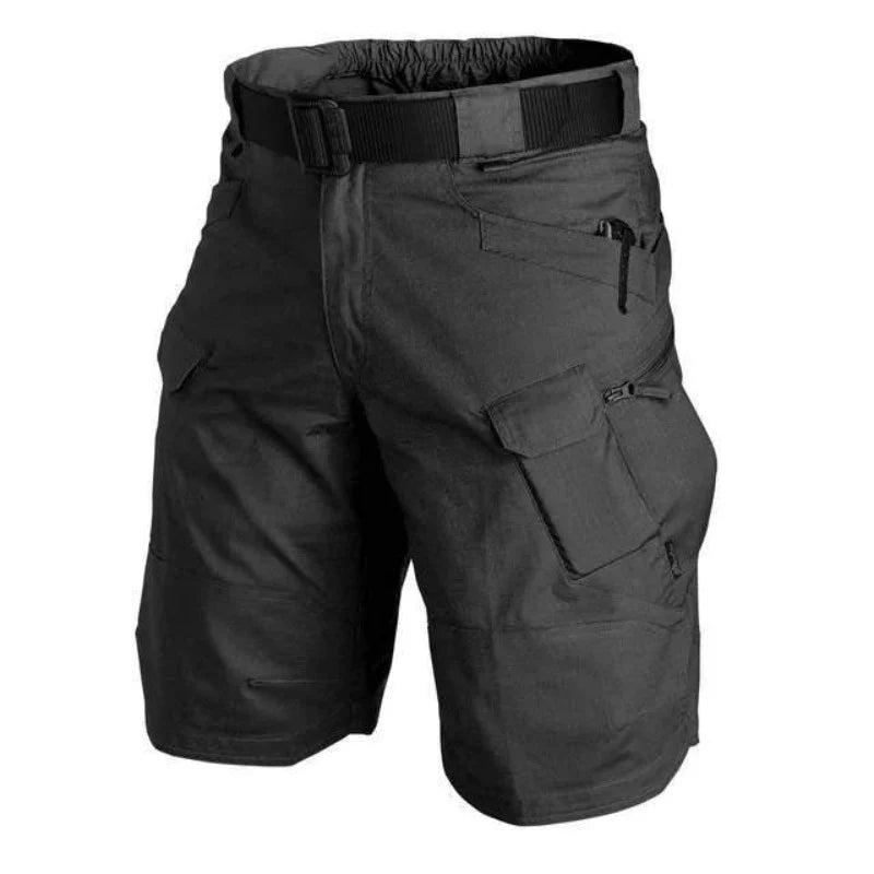 Men's Cargo Shorts with Multiple Pockets and Elasticated Waistband