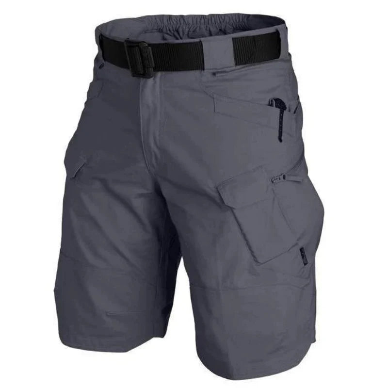 Men's Cargo Shorts with Multiple Pockets and Elasticated Waistband