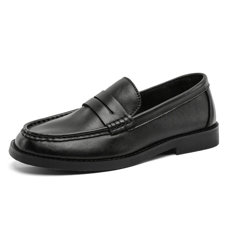 Men's Classic Slip-On Penny Loafers with Stitched Detail