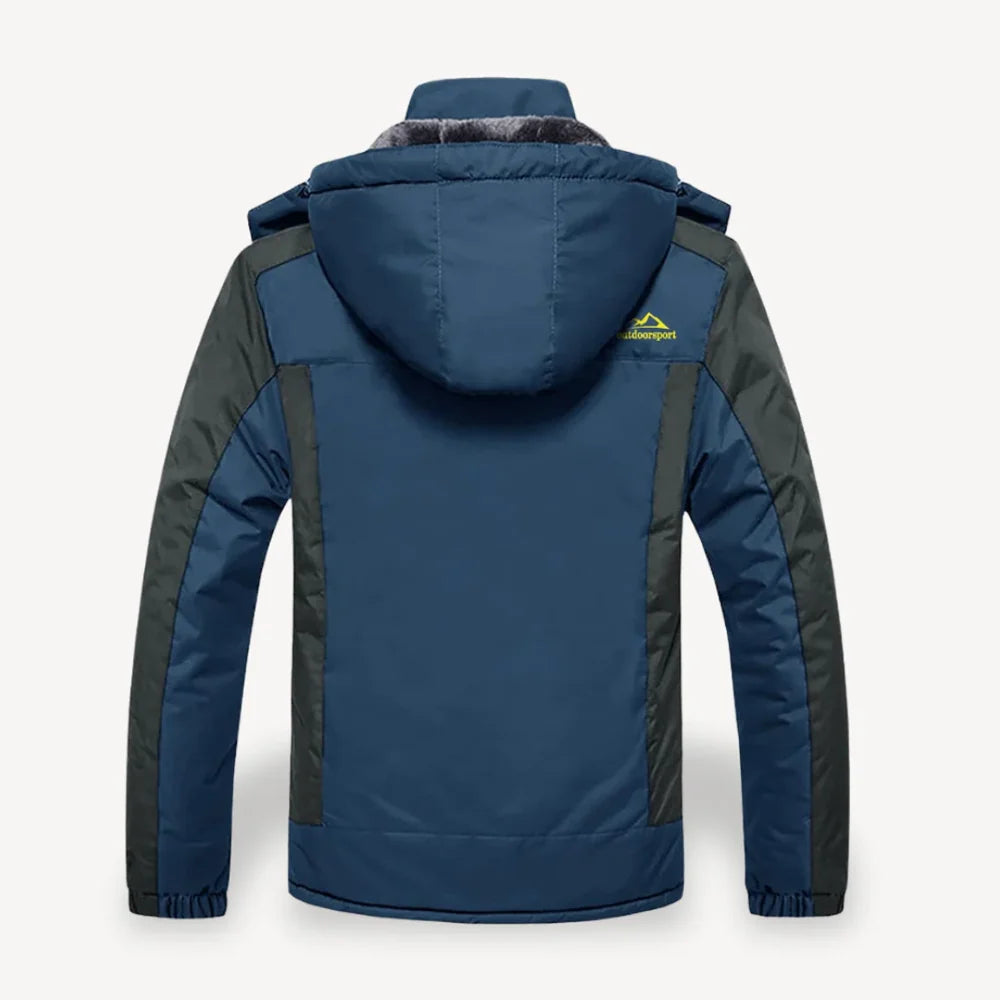 Men's Hooded Softshell Winter Jacket with Fleece Lining