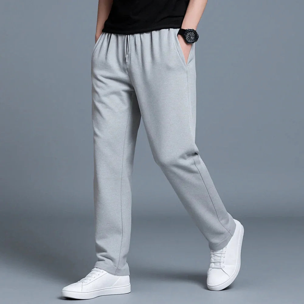 Men's Joggers with Elasticated Drawstring Waist and Straight Leg
