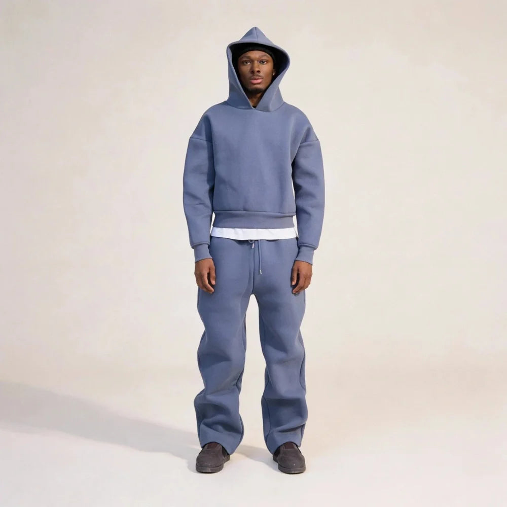 Men's Oversized Hoodie and Wide Leg Joggers Set