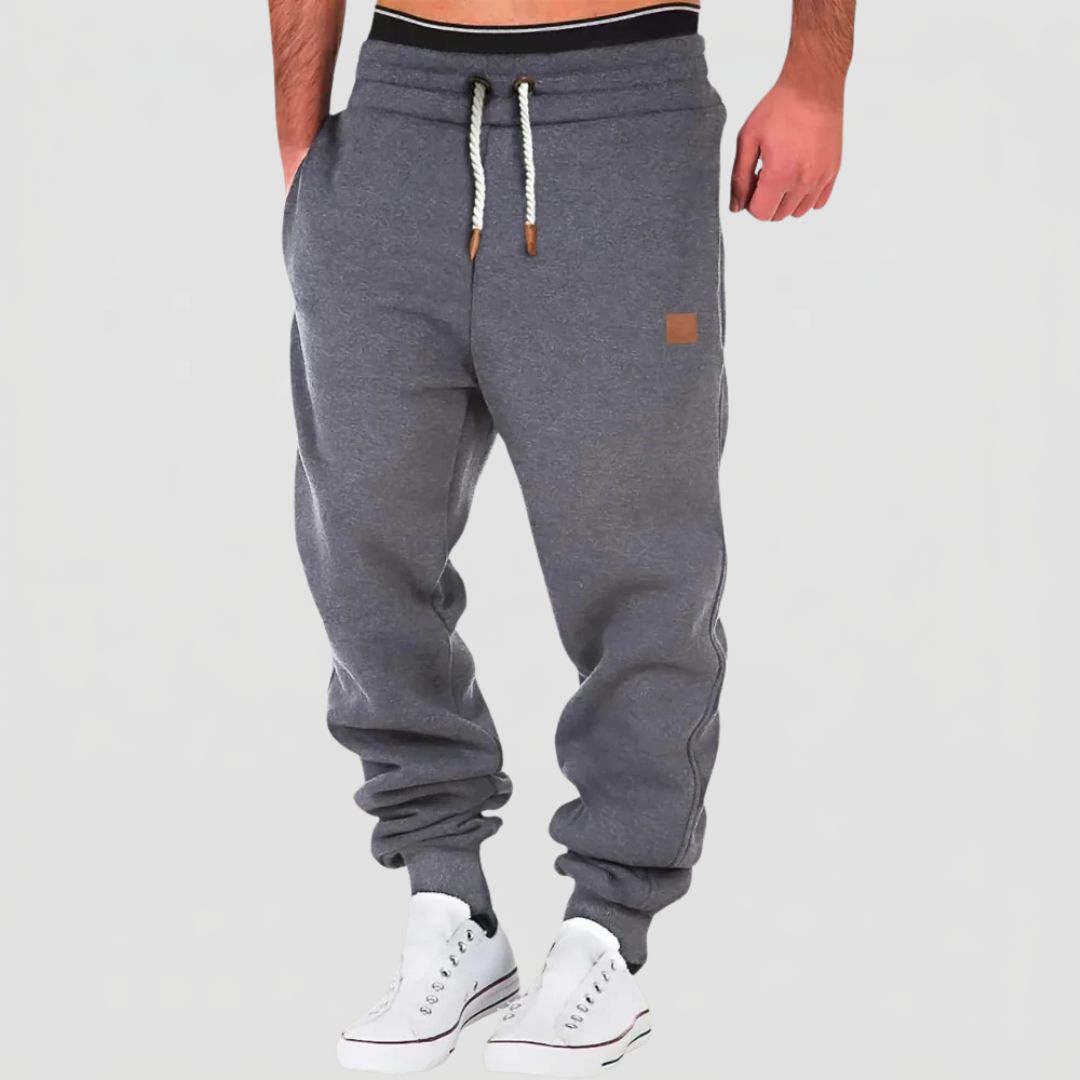 Men's Slim Fit Joggers with Drawstring Waist and Cuffed Hem