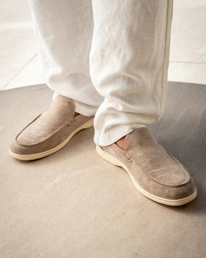 Men's Slip-On Loafers with Suede Finish