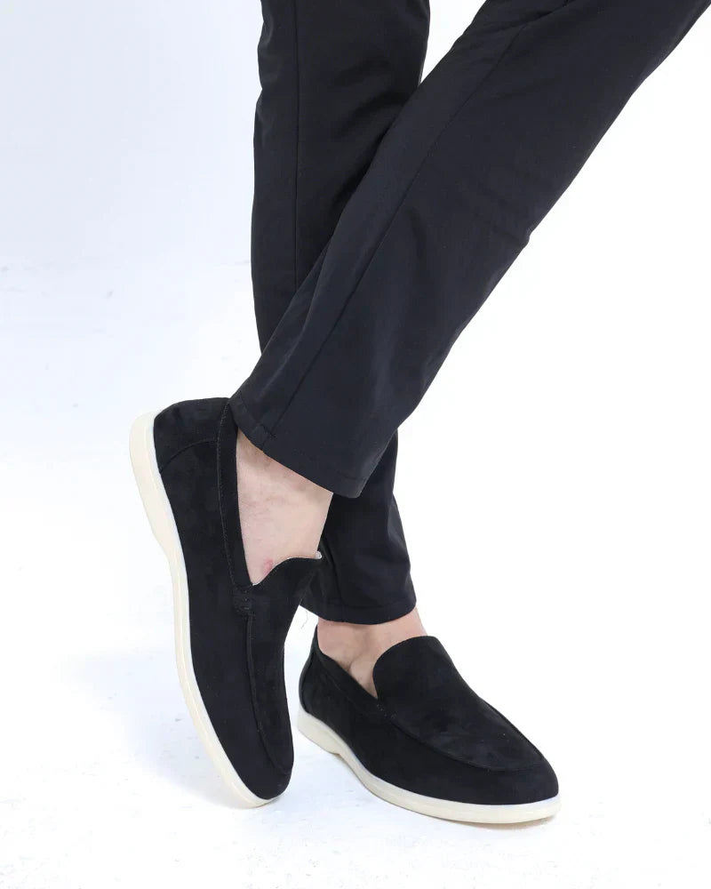 Men's Slip-On Loafers with Suede Finish