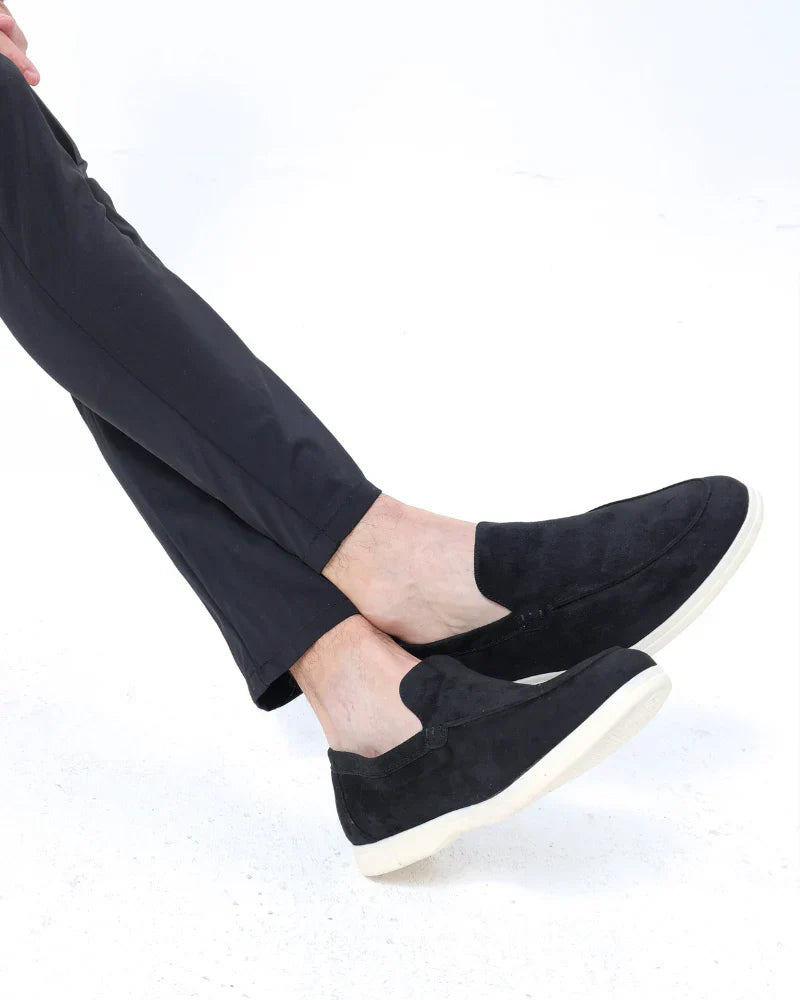 Men's Slip-On Loafers with Suede Finish