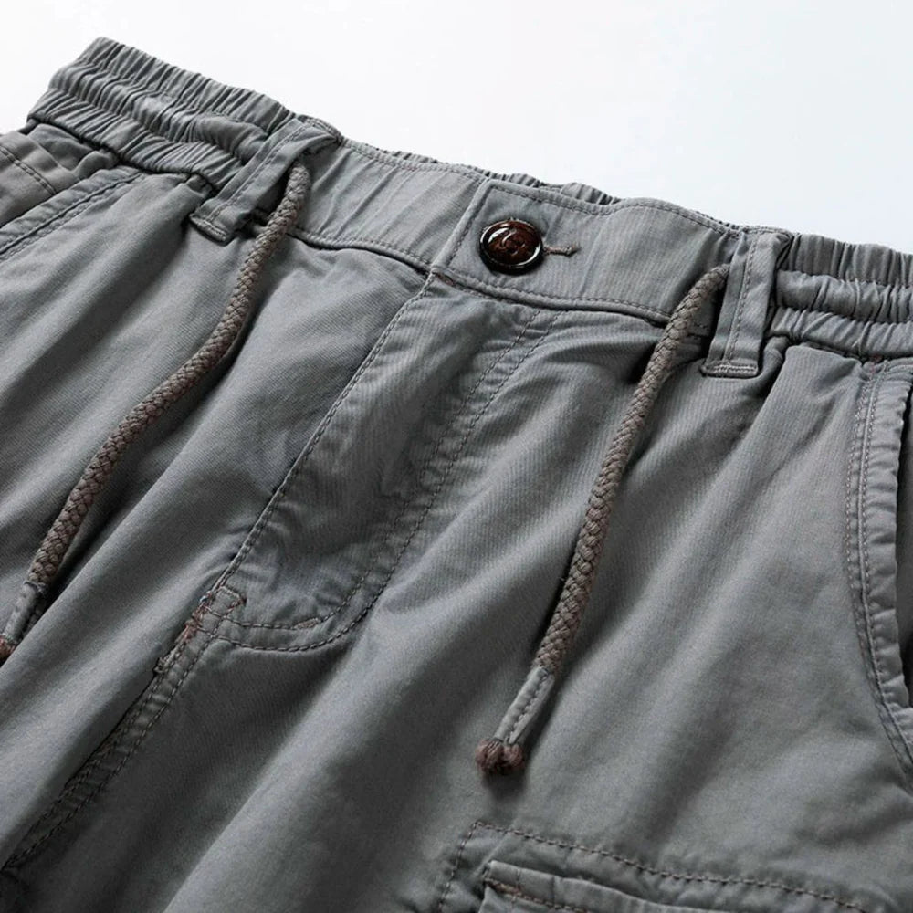 Men's Straight Fit Cargo Shorts with Drawstring