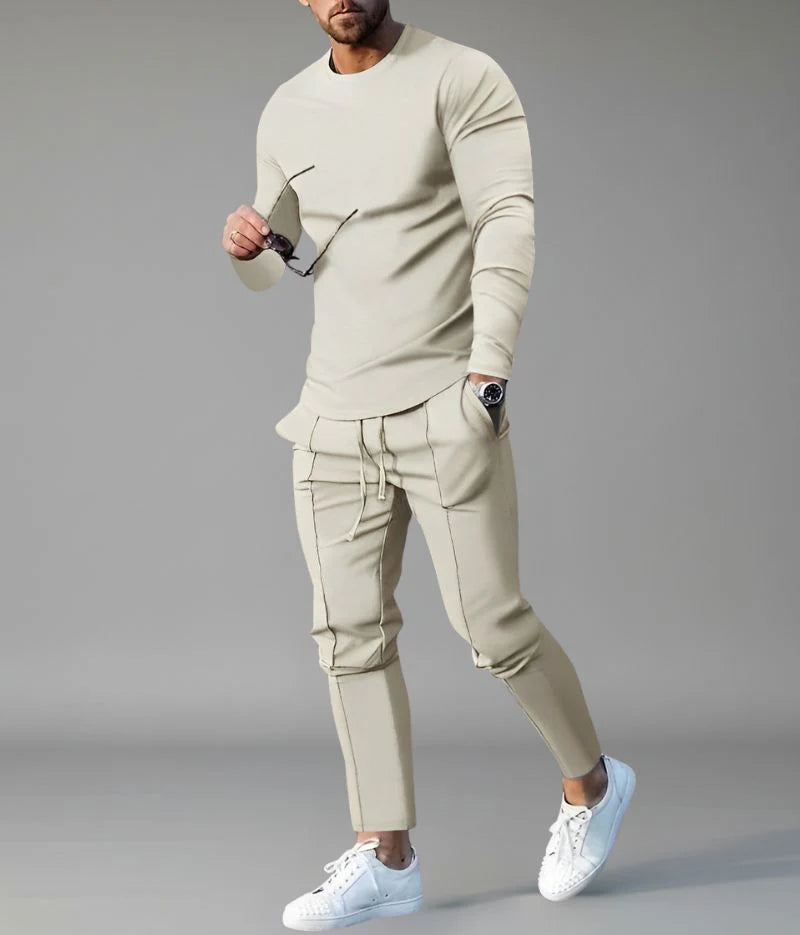 Men's Two Piece Set with Sweatshirt and Trousers