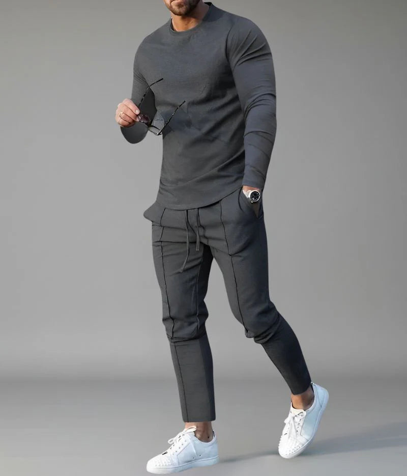 Men's Two Piece Set with Sweatshirt and Trousers