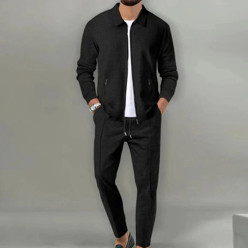 Men's Zip-up Jacket and Trousers Set