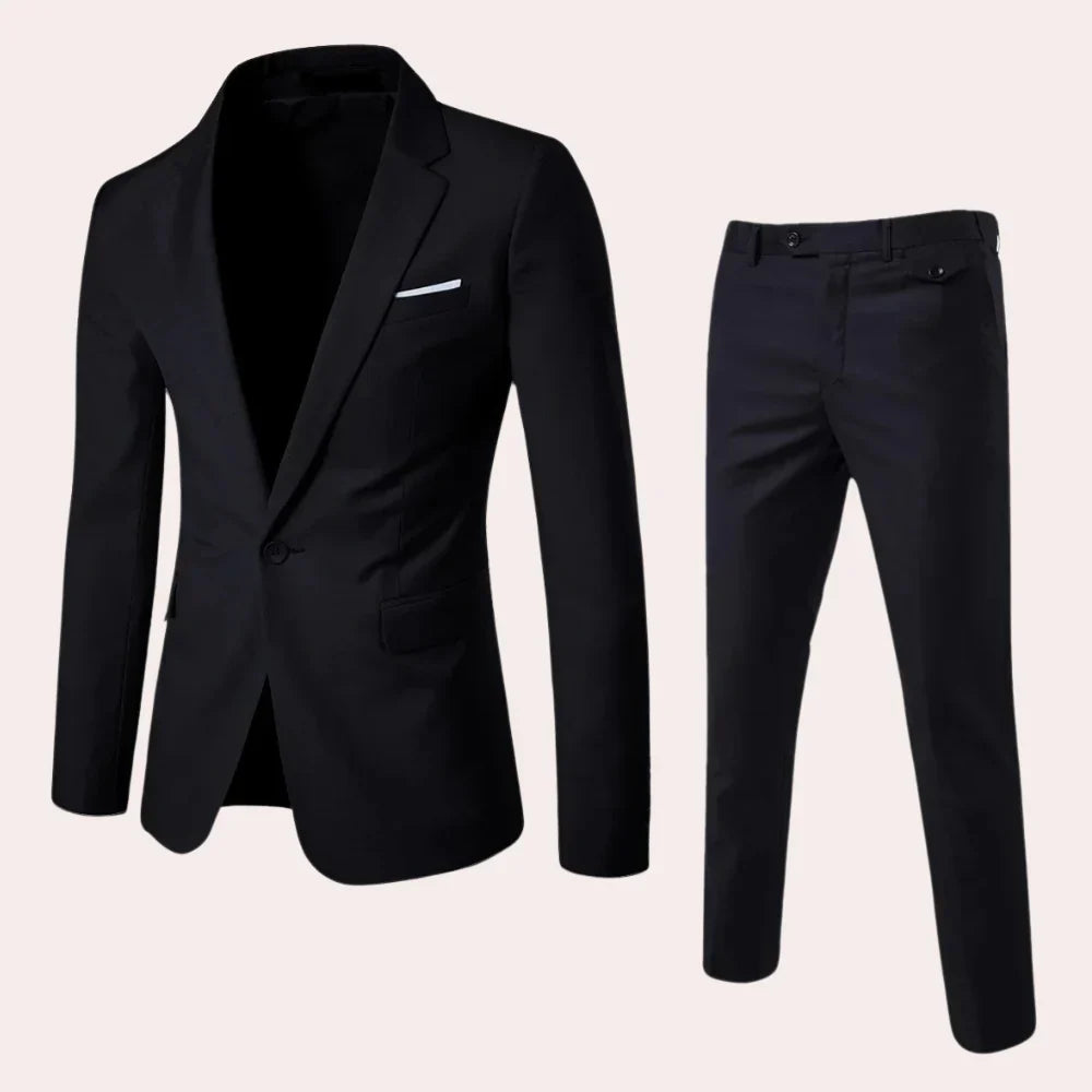 Men's slim fit 2-Piece Suit with Blazer and Trousers