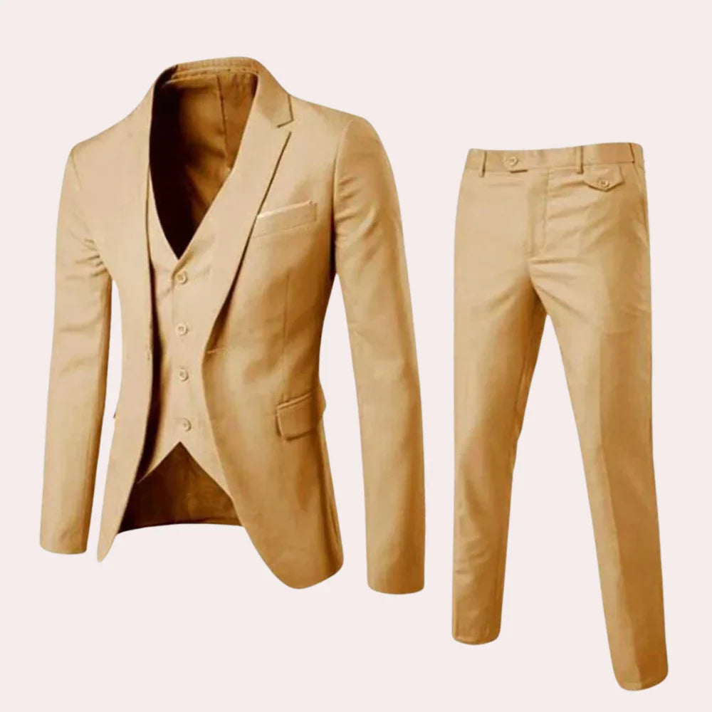 Men's slim fit 2-Piece Suit with Blazer and Trousers