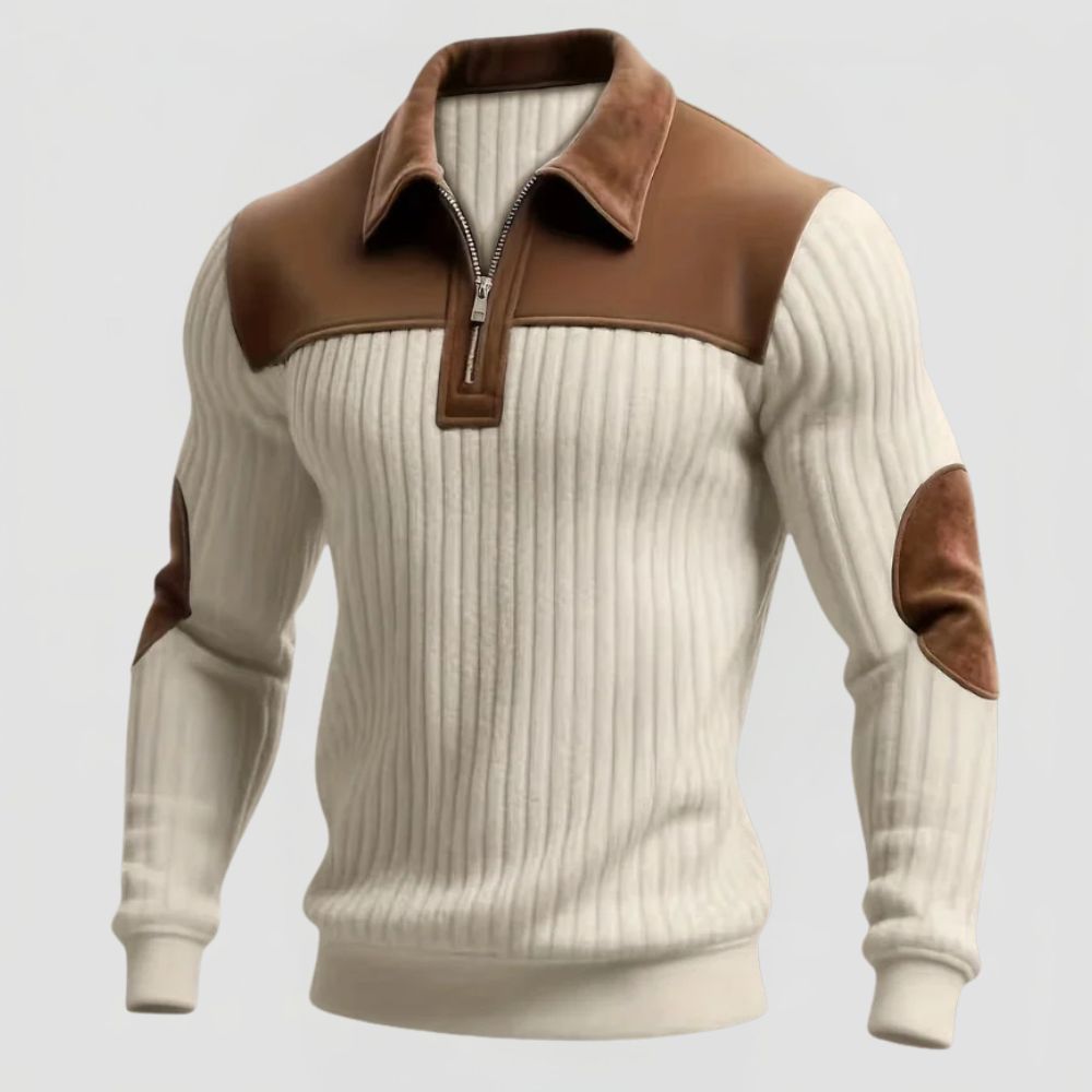 Men's Ribbed Half-Zip Jumper