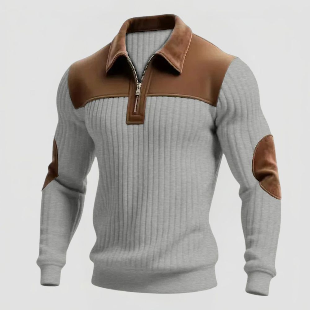 Men's Ribbed Half-Zip Jumper