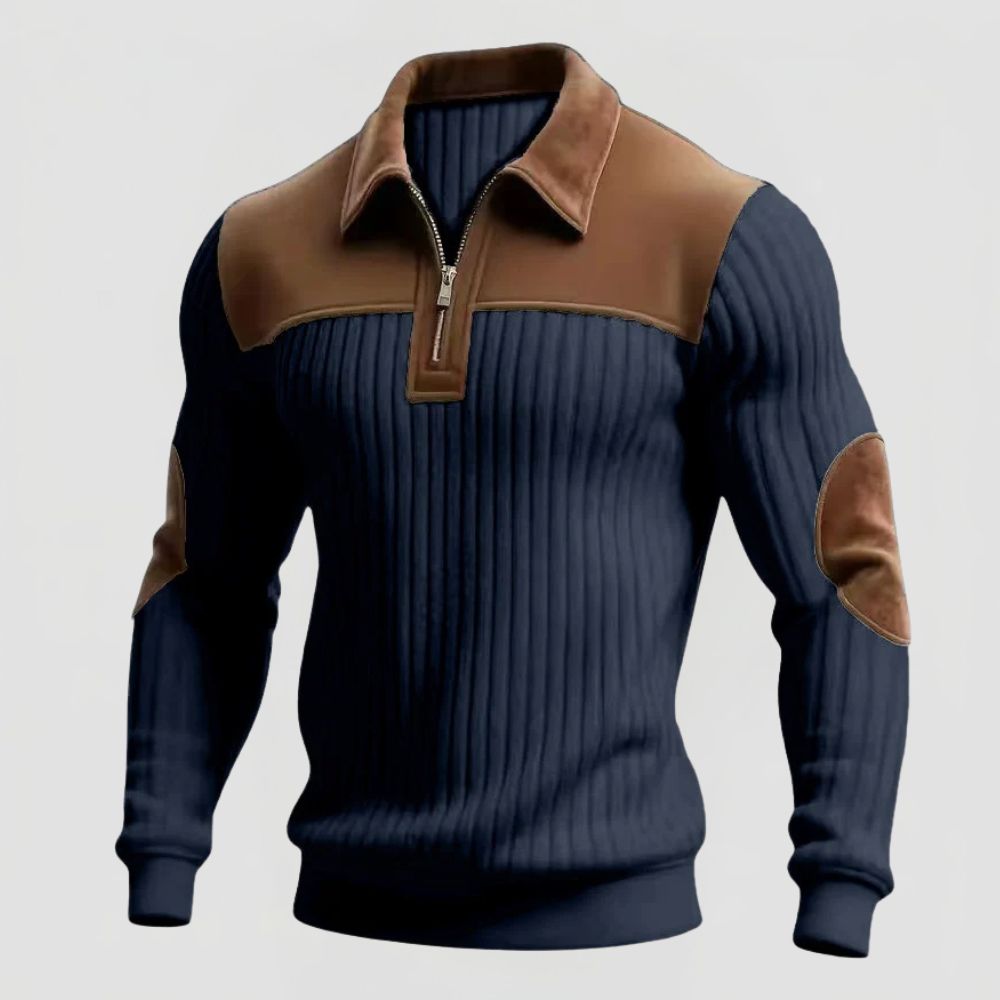 Men's Ribbed Half-Zip Jumper