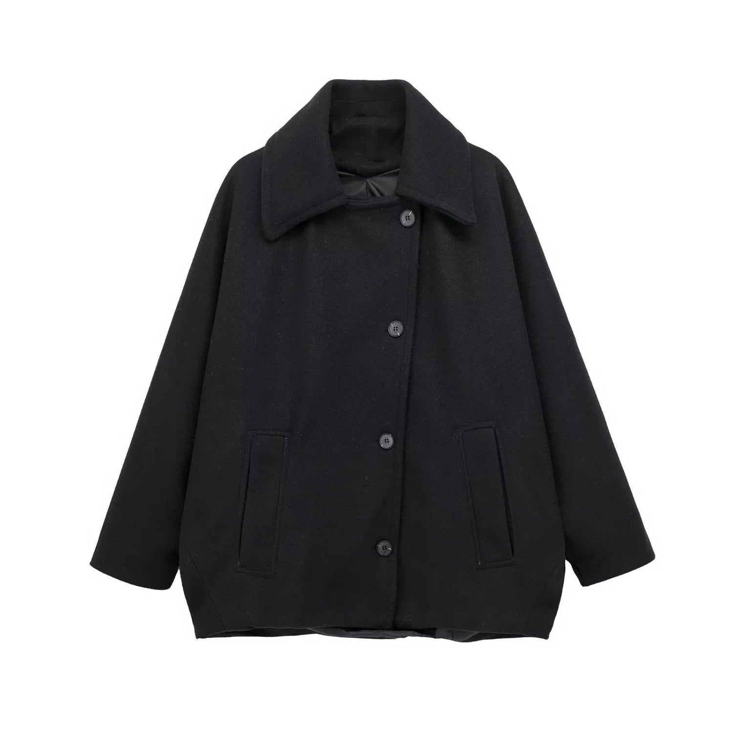 Oversized jacket with pockets for women