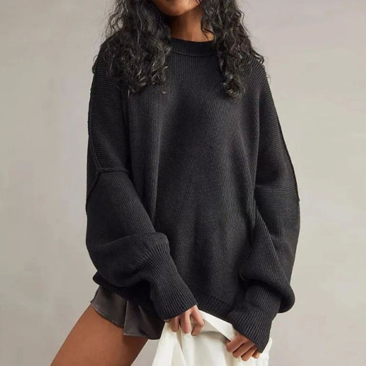 Pullover knit jumper oversized fit for women